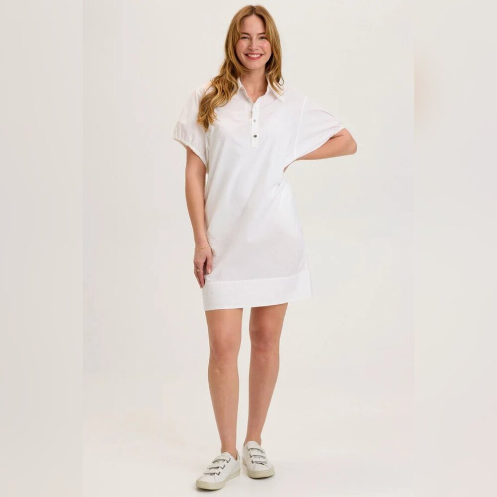 XCVI White Weston Shirt Dress Cotton Poplin, NWT size M